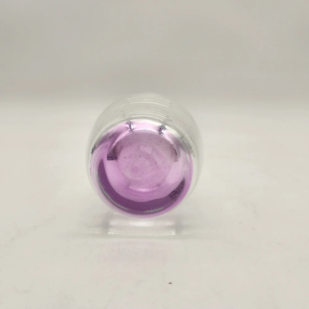 Viva Scandinavia Clear Glass Vase With Purple Weighted Base Handblown Minimalist